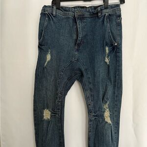 Cotton On Men's Relaxed Distressed Denim Joggers